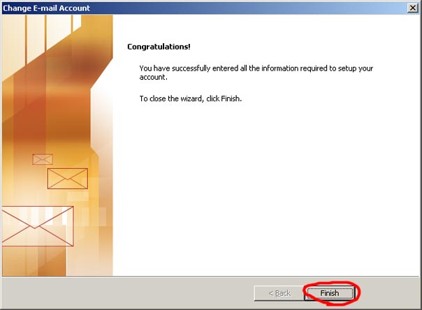 step 12 for setting up homestead email with microsoft outlook 2007
