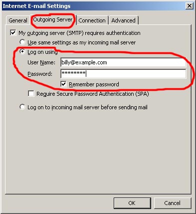 step 8 for setting up homestead email with microsoft outlook 2007